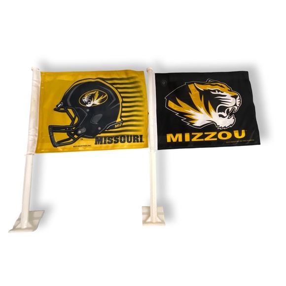 MIZZOU Tiger Football NCAA Tailgate Car-Two Sided Flags (Set of 2) - Picture 2 of 11